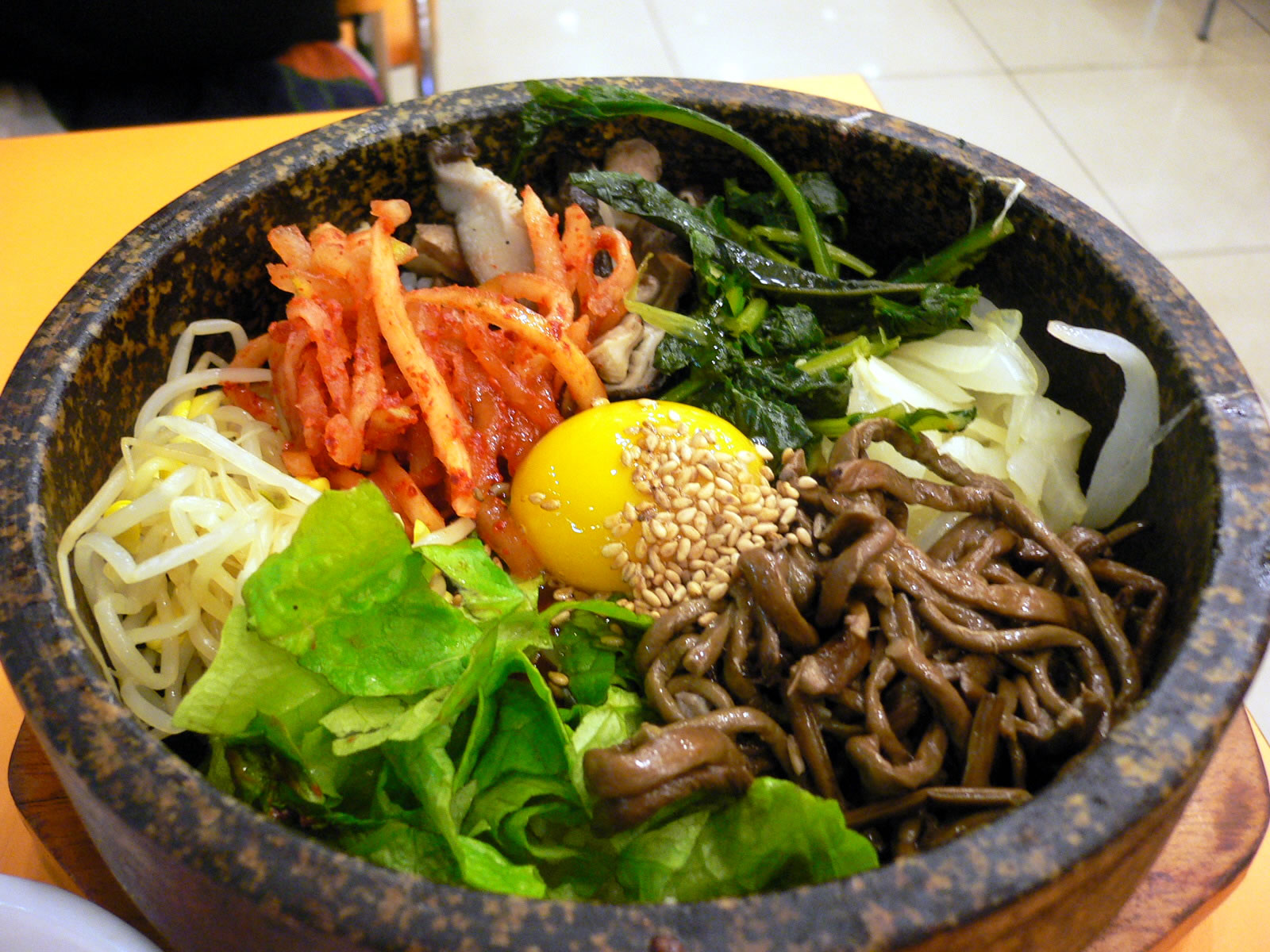 Bibimbap, a popular last Korean meal at the airport
