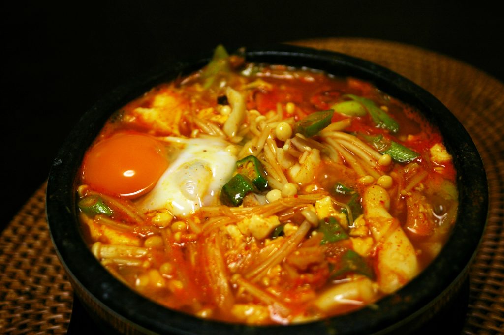 Sundubu-jjigae, spicy soft tofu stew from Itaewon Class